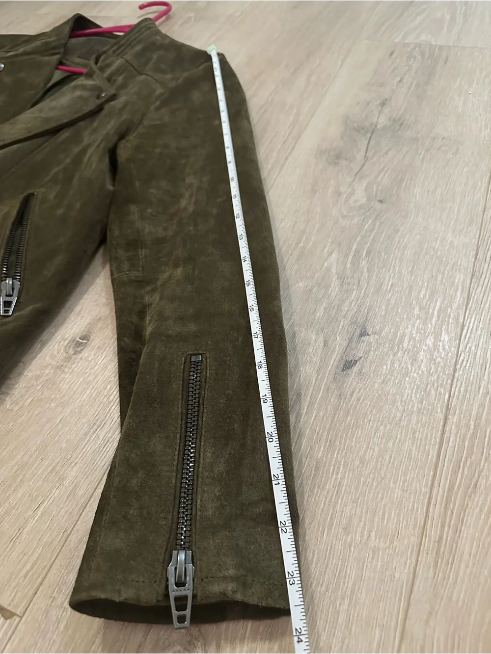Blank NYC Olive Green Suede Moto Jacket - Picture 9 of 9